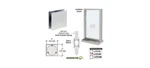 Crl N555 Polished Stainless Steel 5" Square Level 2 Bullet Resistant Speak-thru. Fixed Price $344.50.