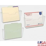 3 Pack Clear Wall Mounted Plastic Document Holders Papers Letters Magazines New. Fixed Price $27.35.
