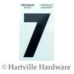 Hillman 3-IN. Adhesive Black & Silver House Number 7. Fixed Price $5.95.