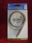 Hillman Distinctions 5" Number #9 Floating Or Flush Mount Brushed Nickel 843219. Fixed Price $9.00.