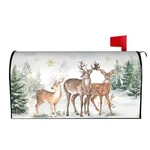 Winter Mailbox Cover 21" 18" Deer Christmas Tree Magnetic. Fixed Price $18.97.