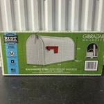 New!! Gibraltar Elite Medium Capacity Galvanized Steel White Post-mount Mailbox. Fixed Price $39.95.