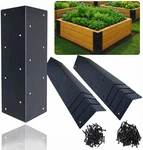 8PCS Raised Garden Bed Corner Brackets, 11 X 3 L-shape Metal Rustproof Th. Fixed Price $46.22.