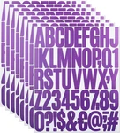 8 Sheets Letter Number Stickers, 2 Inch Self-adhesive Vinyl Alphabet Purple. Fixed Price $10.52.