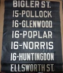 1940'S Philadelphia Traction Co Ptc Southern Depot Trolleybus Rollsign Bigler St. Fixed Price $249.99.