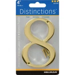 Hillman 843158 Weather Resist Gold Brass Screw-on #8 Number In. (pack Of 3). Fixed Price $15.70.