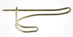 Lot Of 5-HILLMAN Hardware Wire Coat/hat Hooks Brass Plated #852893. Fixed Price $64.95.