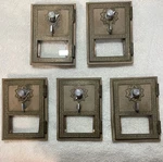 Vintage Usps Post Office Brass Box Door #1 W/ Glass & Combination- Cleaned- Read. Fixed Price $24.75.
