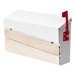 Wall Mount Mailboxes, Modern With White Walnut Wood Panel, Large Capa.... Fixed Price $72.63.