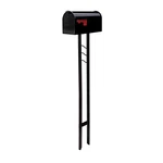 Contemporary, Mailbox To Go Black, Medium, Steel, And Post Kit. Fixed Price $58.98.