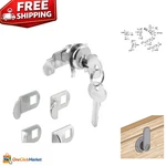 4140 Nickel Finish Mailbox Lock - Easy Install With 5 Cams & Security Key. Fixed Price $16.79.