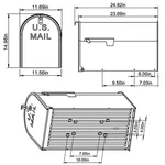 Architectural Mailboxes Stanley Jumbo Galvanized Steel Post Mount Black. Fixed Price $57.89.