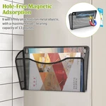 Magnetic Wall File Holder, Hanging Mounted Paper Mail Organizer, Vertical Poc.... Fixed Price $29.72.