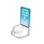 Azar Displays White Small Molded Lottery Box With Pocket, Lock And Key. Fixed Price $33.14.