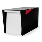 Modern Mailbox For Post Mount - Black/white Door Powder Coated Steel Waterproof. Fixed Price $168.45.
