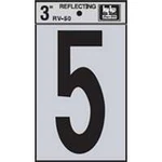 New Pack (10) Hy-ko RV-50/5 Series 3" Vinyl Number Self Adhesive Reflective. Fixed Price $5.49.