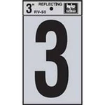 New Pack (10) Hy-ko RV-50/3 Series 3" Vinyl Number Self Adhesive Reflective. Fixed Price $5.49.