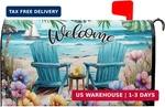Welcome Spring Summer Sea Chair Mailbox Covers Magnetic Standard Size 18" 21",. Fixed Price $24.13.