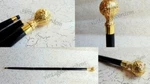 Brass Designer Magic Head Handle Walking Cane Vintage Solid Wooden Stick Gift. Fixed Price $54.60.