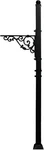 40.2-53" Heavy Duty Outdoor Mailbox Post, Steel Stand, Black-a. Fixed Price $83.94.