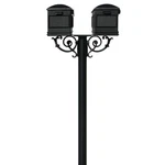 Qualarc, Hanford Twin Post, With Scrolls, (no Base, Address Plates) Black. Fixed Price $1155.00.