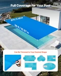 Vevor Solar Cover, 36 X 18 Ft Rectangle Bubble Mil Pools. Fixed Price $161.95.