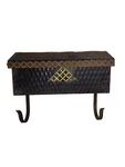 Large Antique Heavy Duty Metal House Mount Mailbox W/ News Paper Holder. Fixed Price $75.00.