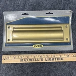 Vintage 1984 Ives Brass Finish Mail Slot Covered Back Plate C619A63 Nos New. Fixed Price $35.00.