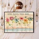 Hummingbird God Says You Are Unique Special Paper Poster No Frame Matte Wall.... Fixed Price $19.90.