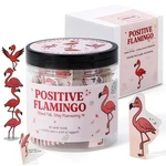 Juleasel Positive Flamingo Cards Jar 60 10 Ounces, Yellow, Green, Black. Fixed Price $23.99.