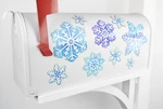 Mailbox Magnet (partial Cover) Snowflakes Set Of 9 Winter Car Blue/lavender. Fixed Price $20.95.