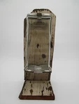 Visible Embossed Glass Mailbox Metal Lid Mount Bracket George F Collins. Fixed Price $169.00.