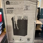 Architectural Modern Heritage Textured Black Galvanized Steel Wall Mount Mailbox. Fixed Price $18.48.