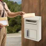 Wall Mount Mailbox, Steel Drop Slot Safe Outdoor Parcel Post. Fixed Price $58.01.