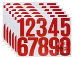Onlykxy 6SHEET 0-9 Vinyl Self Adhesive Mailbox Number Sticker Waterproof Red. Fixed Price $9.33.