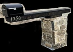 Custom Montana Stone Veneer Freestanding Mailbox. Fixed Price $2899.00.