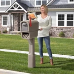 Large Heavy Duty Resin Mailbox Front/rear Access Newspaper Slot Hardware Includ. Fixed Price $80.97.