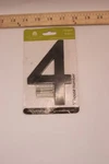 Architectural Mailboxes Solid Brass Floating House Number Black 5" 3585B-4. Fixed Price $10.77.