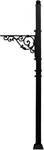 40.2-53" Heavy Duty Outdoor Mailbox Post, Steel Stand, Black-a. Fixed Price $85.35.