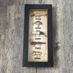 Vintage Rivers Edge Products Fishing Lure Shadow Box Display. Fixed Price $20.00.