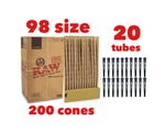 Raw Classic 98 Special Size Pre Rolled Cone + Philadelphia Tube. Fixed Price $149.99.