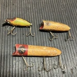 Heddon Vintage Fishing Lures Lucky 13, Baby & Midget River Runt. Fixed Price $20.00.