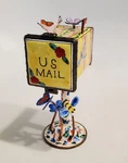 Kelvin Chen 1999 Enamel On Copper Postage Stamp Holder Mailbox Trinket 1351. Fixed Price $20.00.