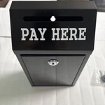 Safe Cash Box Money Collection Metal Donation Lock Wall Mount Pre Drilled. Fixed Price $28.00.