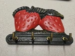 Solid Cast Iron Decorative Wall Strawberries Hat Key Hanger 4. Fixed Price $12.49.