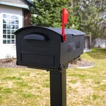 Mailboxes Patriot Plastic, Large, Post-mount In Black. Fixed Price $46.76.