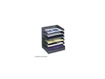 Safco 3128BL Steel Desk Tray Sorter 6 Shelf 12"W X 9 1/2"D 13 1/4"H Black. Fixed Price $64.00.