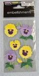 Special Moments Pansy Stickers Purple & Yellow Dimensional Crafts Scrapbooking. Fixed Price $5.00.