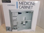 Lockable Medicine Cabinet Wall Mount Stainless Steel First Aid Storage Organizer. Fixed Price $34.95.
