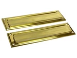 Qcaa Solid Brass Mail Slot With Interior Frame 10 X 3 Polished Nib. Fixed Price $35.00.